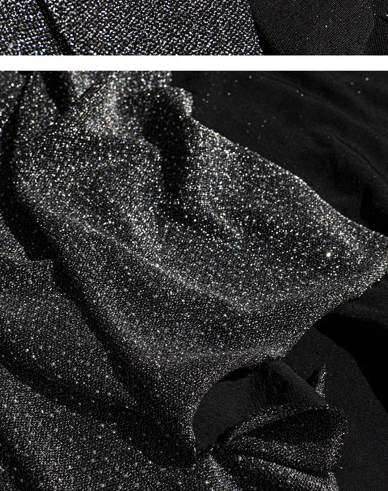 Tessuto Elasticizzato Vintage con Paillettes, Morbido e Delicato sulla Pelle, per Abiti da Sera e da Palcoscenico, Materiale per Artigianato e Abbigliamento, Vendita all'Ingrosso