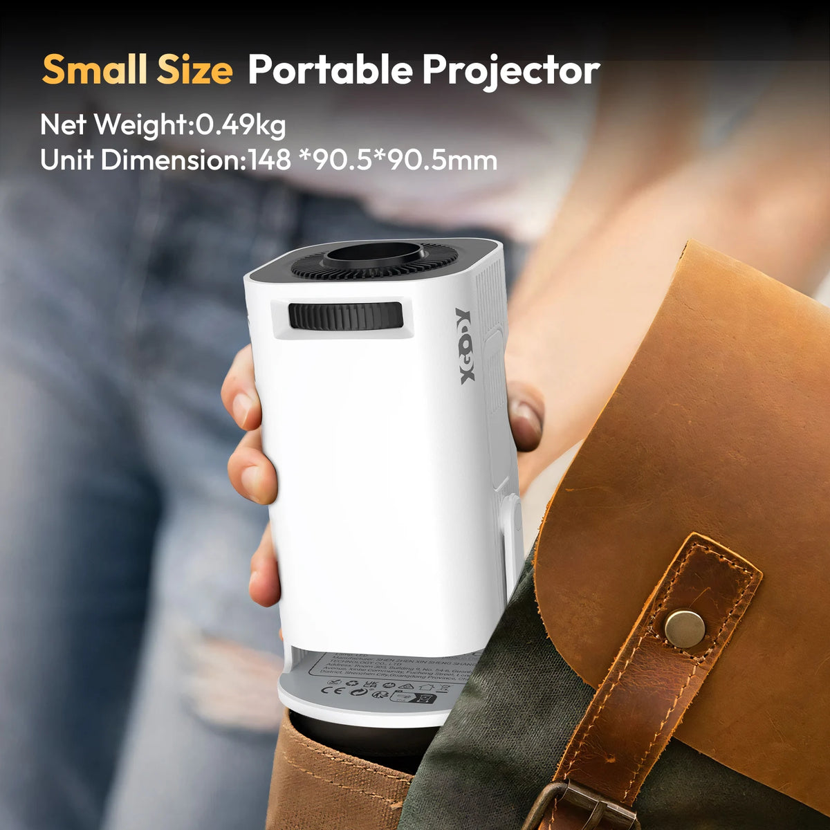 Proyector Xgody Gimbal 3 Pro 4K Wifi6 Android Mini Proyector 300 Ansi Dual Wifi Bt5.4 1280*720P Cine en casa Portátil para exteriores