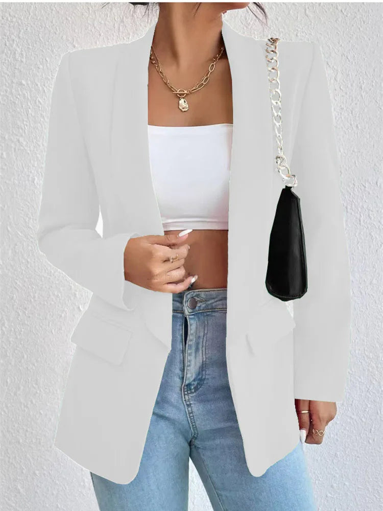 Coreano popolare rosa nuove capispalla donna 2024 moda femminile giacca primaverile casual manica lunga blazer nero cappotti