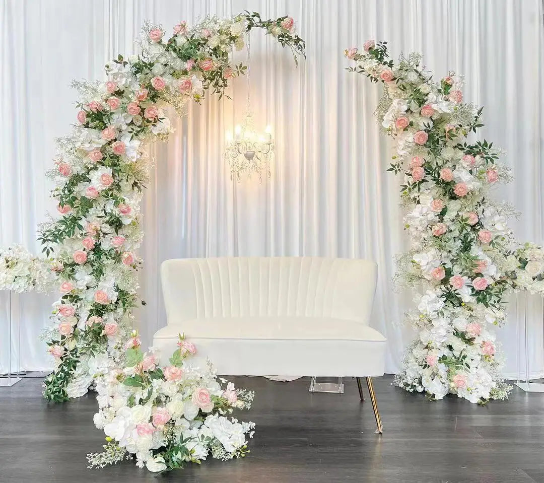 Creative Wedding Wall Decorative Wall Panels Pink Roses Rolled Up Flower Wall Background