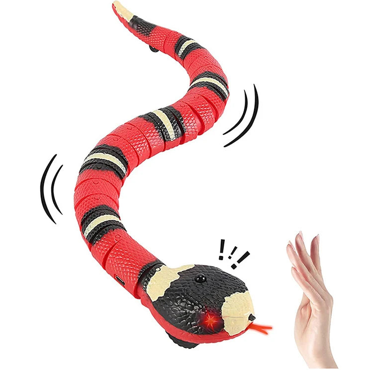 Automatic Cat Toys Interactive Smart Sensing Snake TeaseToys for Cats USB Charging Cat Accessories for Pet Cats  Game Play To