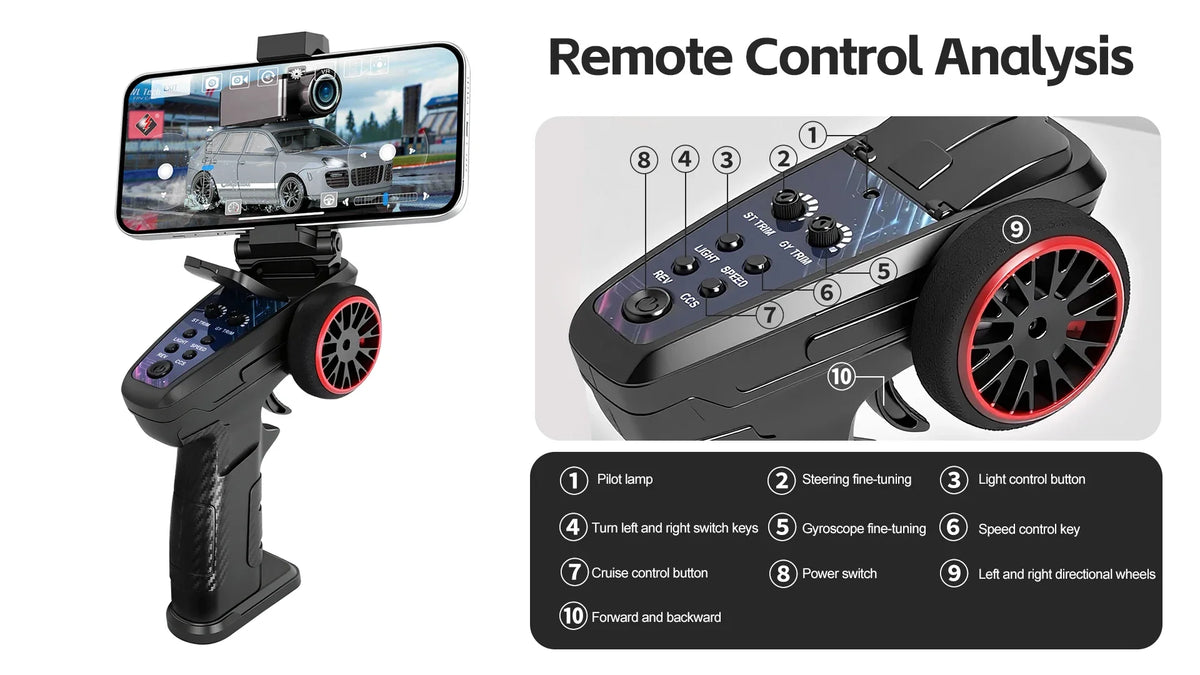 WLtoys 6406 1/64 Mini RC Car with 720P FPV Camera Wifi APP Control 2.4G Reomte Contorl Racing Vehicle Toy for Children