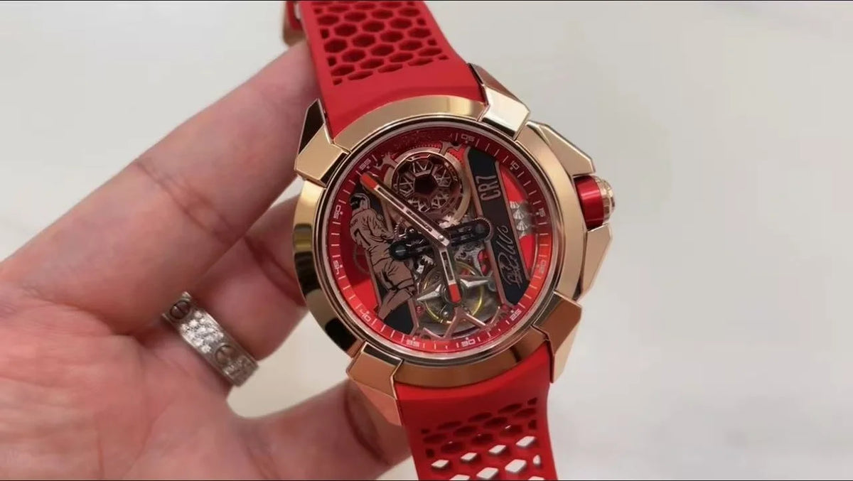 Orologio Meccanico Automatico Sportivo con Quadrante Scheletrato, Ghiera Verde e Cinturino in Silicone