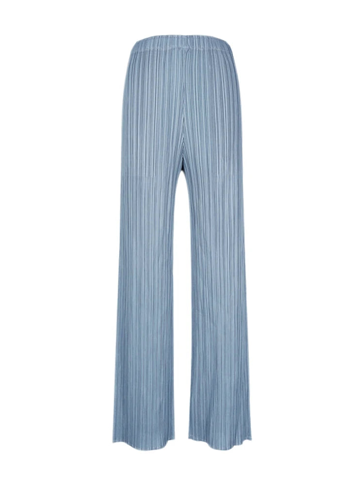 Pantaloni a vita alta a pieghe dritti larghi classici di design Miyake eleganti casual da donna primavera estate autunno disponibili