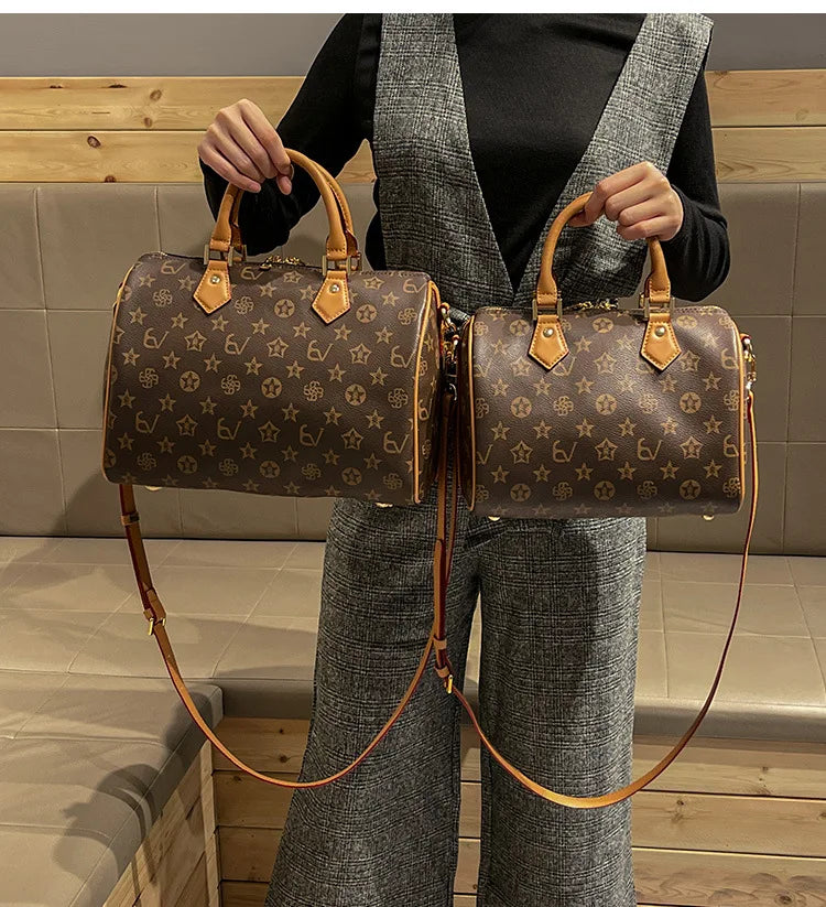 Borsa a Tracolla in Pelle per Donna, Borsa Messenger di Lusso di Marca Famosa, Design Classico ed Elegante