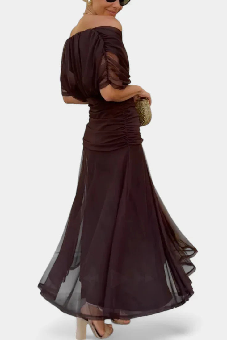 Abito Midi Estivo da Donna con Stampa in Rete e Spalline Sottili, Casual per Feste, Taglie EU e US