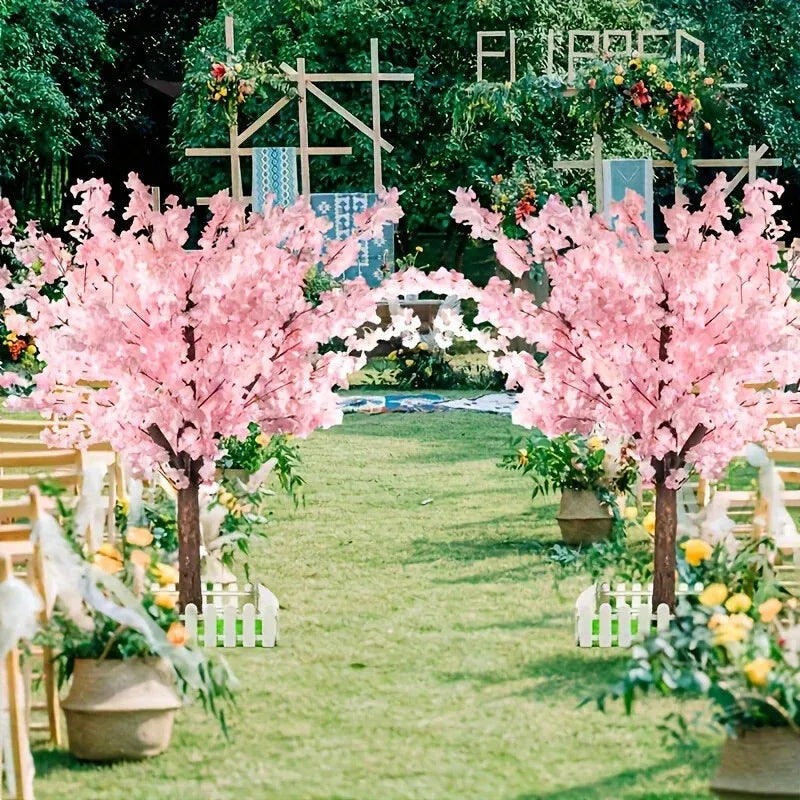 Albero di Ciliegio Artificiale Rosa 1,5m Fatto a Mano