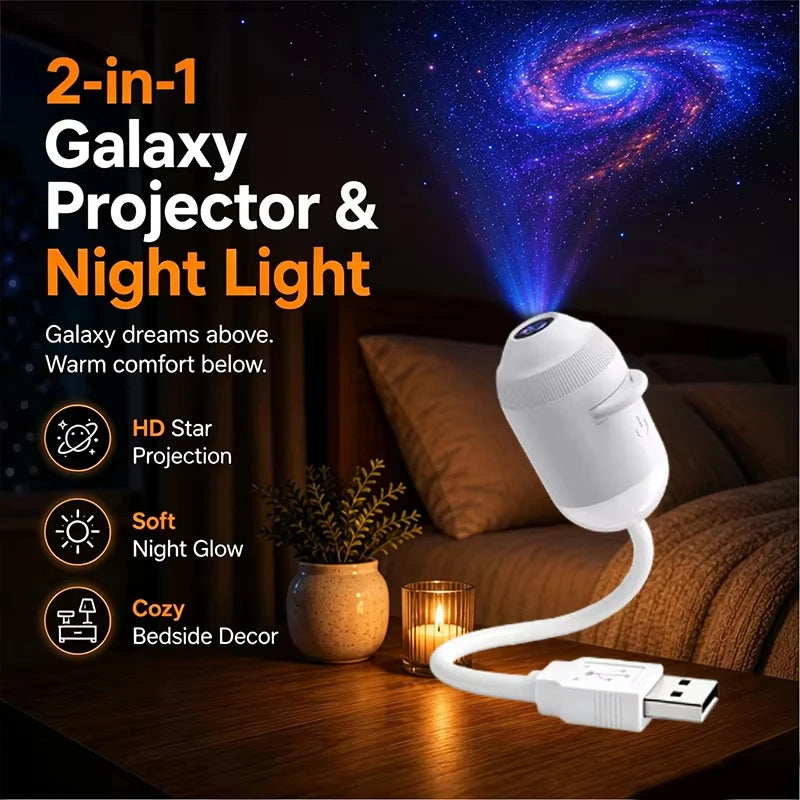 Proiettore Galassia USB Cielo Stellato 360°