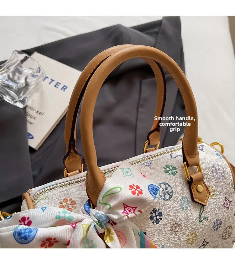 Borsa a Spalla Stile Boston 2026 Nuova Collezione Donna, Stampa Sensuale, Versatile, Borsa a Tracolla Singola a Cuscino, Design in Piccole Serie, Borsa a Mano