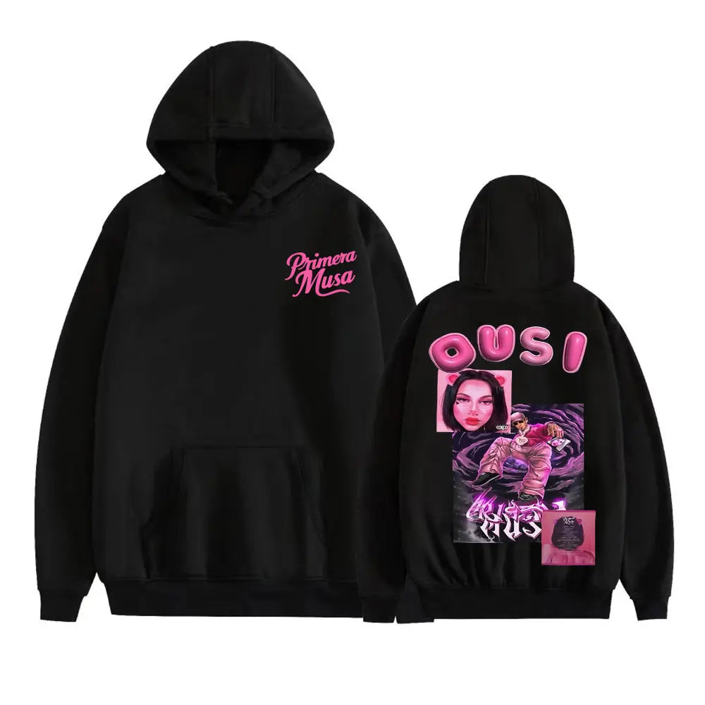 Omar Courtz Primera Musa Felpe con cappuccio grafiche Uomo Donna Abbigliamento Felpa moda Hip Hop Harajuku Felpa con cappuccio in pile casual Streetwear