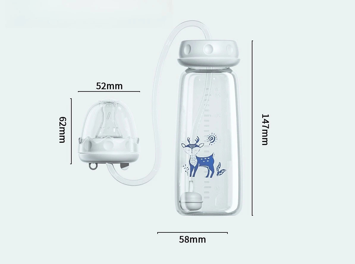 240ML 3M+ Hands-Free PP Baby Bottles,Milk Storage Bottle,Pacifier,Multi-Function Anti-Drop Gravity Ball Feeding Bottle, Bpa Free