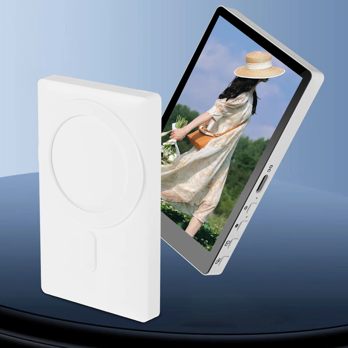 Wireless Vlog Mobile Magnetic Selfie Screen Using Phone Rear Camera for Selfie Vlog or Live Stream Compatible.