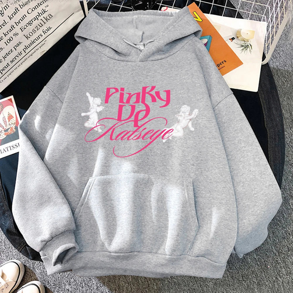 Felpa con Cappuccio KATSEYE THE WILDWORLD TOUR 2026 PINKY UP 2 Album, Abbigliamento Autunno Inverno per Donne, Felpa Vintage per Regali ai Fan