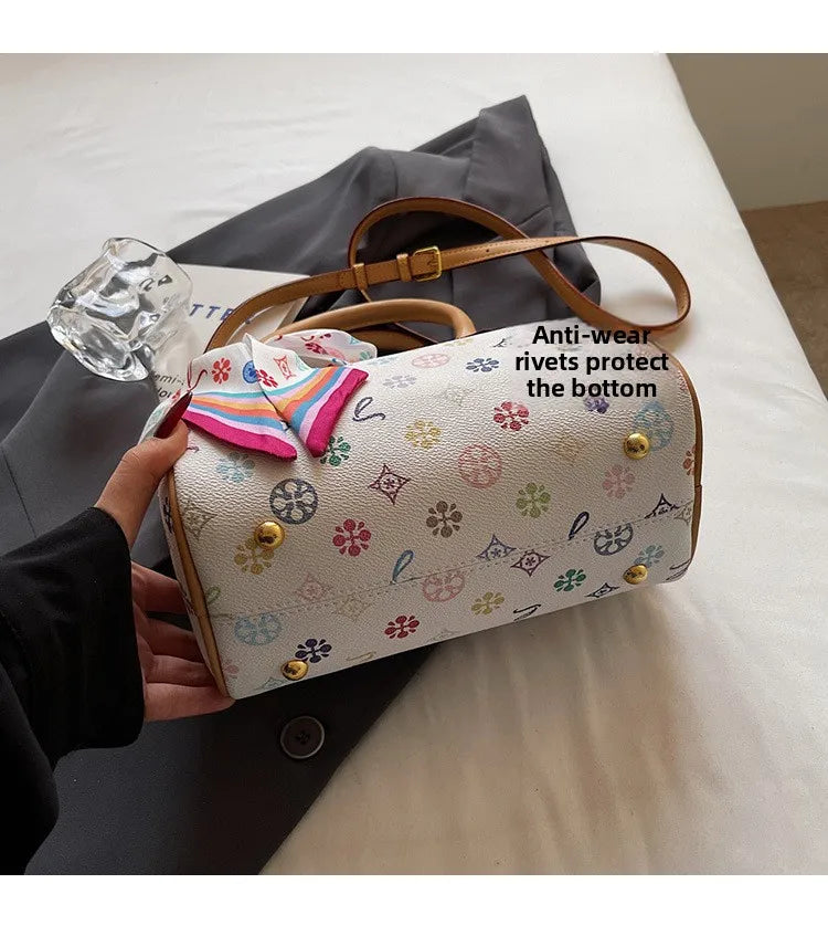 Borsa a Spalla Stile Boston 2026 Nuova Collezione Donna, Stampa Sensuale, Versatile, Borsa a Tracolla Singola a Cuscino, Design in Piccole Serie, Borsa a Mano