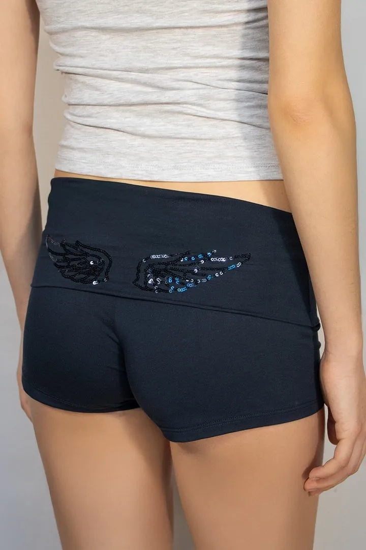 Felpe con Cappuccio da Donna con Stampa Ali d'Angelo in Paillettes, Maniche Lunghe, Tinta Unita, Stile Casual, Nuova Collezione 2025, Abbigliamento Streetwear Y2k