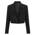 Giacca da donna dimagrante versatile di alta qualità primavera e autunno moda nuova industria pesante con stampa a caldo diamante