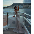 Abito da sera personalizzato Contessa in argento senza spalline, scollo a V profondo, con paillettes, vestito da ballo a sirena, vestito da sera formale con strascico