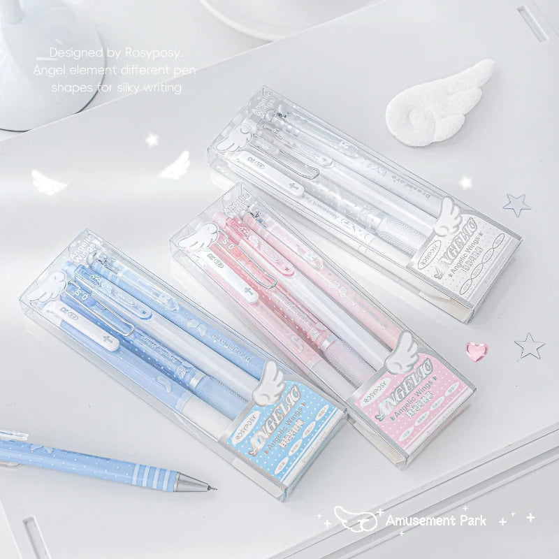 Set 4 Penne Gel Kawaii Angelo con Ali