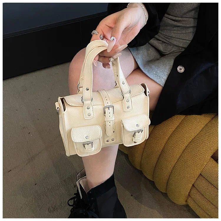 Borsa a Tracolla Stile Retrò Europeo e Americano, Borsa a Spalla Singola con Motivo Lychee, Borsa Messenger da Donna