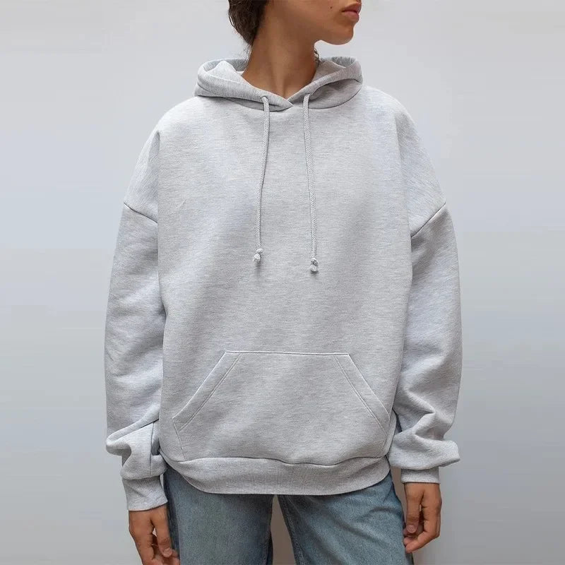 Felpa Oversize con Cappuccio Ricamata con Ali d'Angelo Luccicanti per Donne, Stile Y2K Retrò Grigio Casual