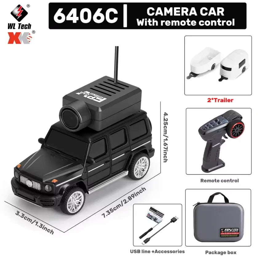 WLtoys 6406 1/64 Mini RC Car with 720P FPV Camera Wifi APP Control 2.4G Reomte Contorl Racing Vehicle Toy for Children