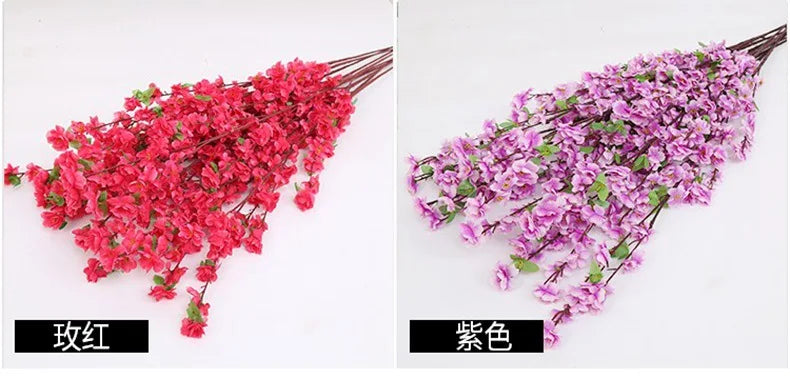 Adornos de melocotón artificiales para sala de estar, decoración de paisajismo de árbol falso de 65 cm, decoración de festival de flores falsas flexibles
