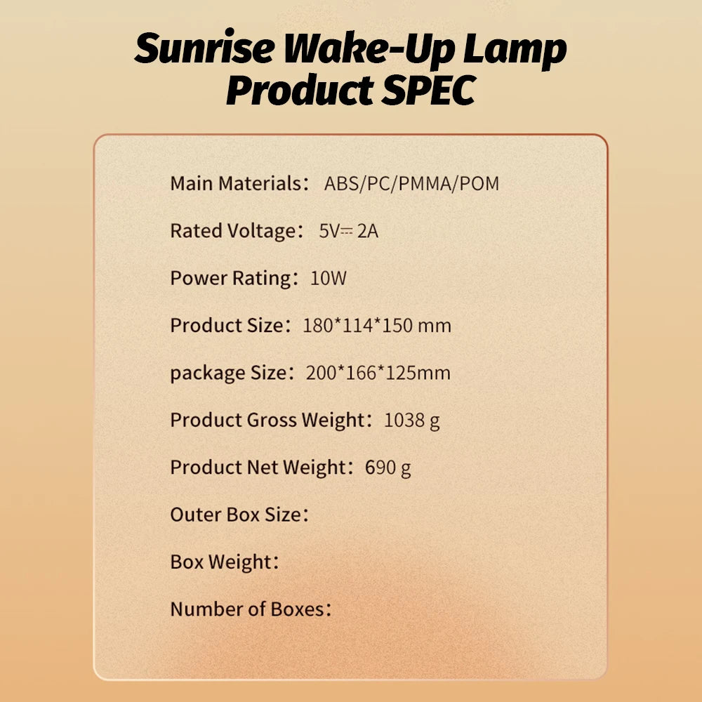 Despertador Sunrise, lámpara de noche con Bluetooth, decoración de mesa, luz de ambiente con mando a distancia y 5 niveles de brillo