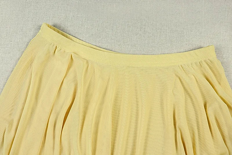 FAGADOER Completo da Donna Sexy con Volant e Collo all'Americana, Top Corto e Minigonna Senza Schiena, Outfit Estivo per Vacanze al Mare e Feste in Spiaggia