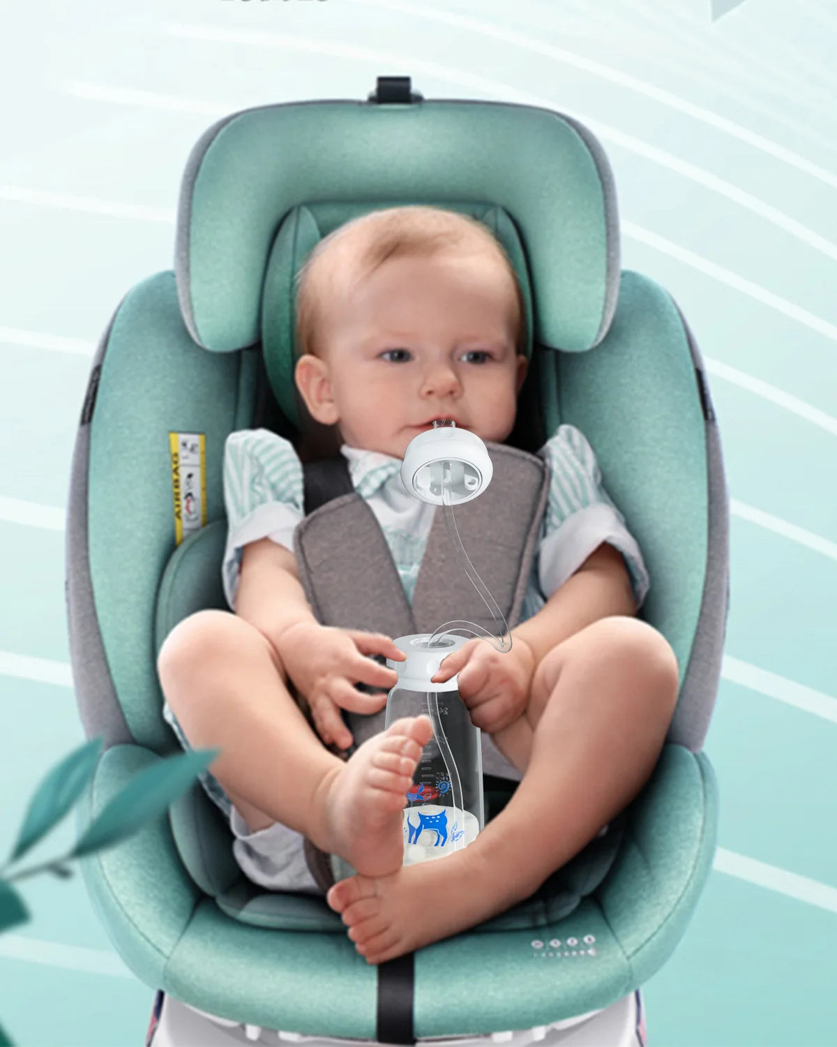 240ML 3M+ Hands-Free PP Baby Bottles,Milk Storage Bottle,Pacifier,Multi-Function Anti-Drop Gravity Ball Feeding Bottle, Bpa Free