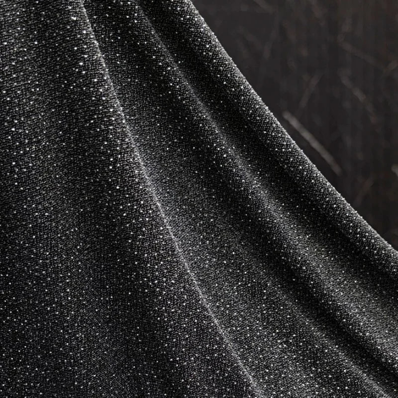 Tessuto Elasticizzato Vintage con Paillettes, Morbido e Delicato sulla Pelle, per Abiti da Sera e da Palcoscenico, Materiale per Artigianato e Abbigliamento, Vendita all'Ingrosso