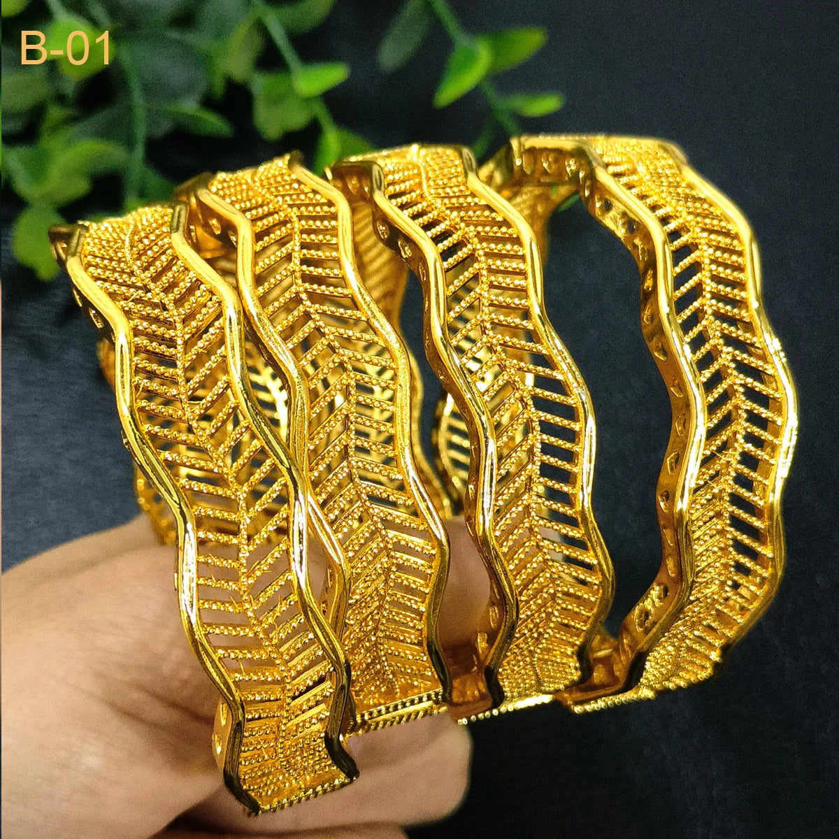 ANIID Bracciale con ciondoli da donna Bracciale in oro 24 carati Gioielli con fiori di Dubai Marchio di gioielli hawaiani etiopi di design africano
