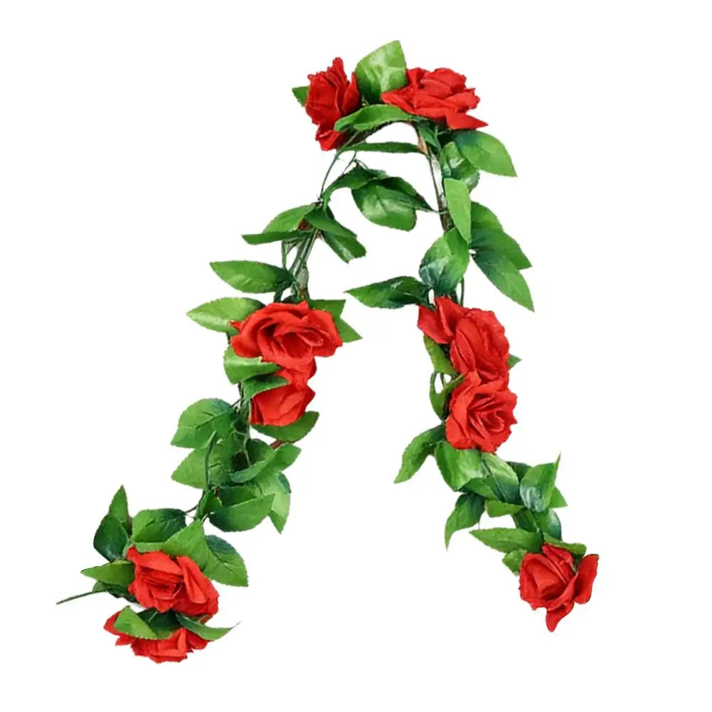 230cm Artificial Flowers Plants Rose Christmas Garland for Wedding Home indoor Outdoor Wall Decoration Garden Diy Birthday Party