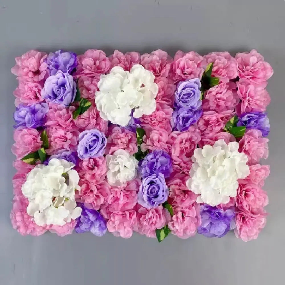 Handmade Artificial Flower Wall Panels Realistic Romantic Wedding Wall Backdrop Easy To Install 60X40cm Plastic 3D Floral Wall
