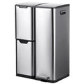 Pattumiera Differenziata 60L Acciaio Inox 3 Scomparti