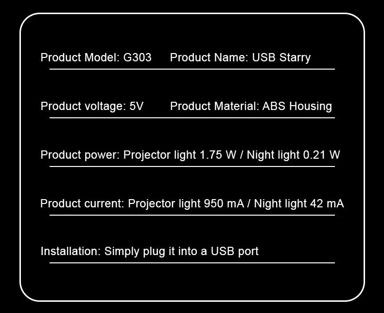 Explosive USB Starry Sky Projection Light for Car Interior, Home, Bedroom, Nightlight, Romantic Galaxy Atmosphere Light