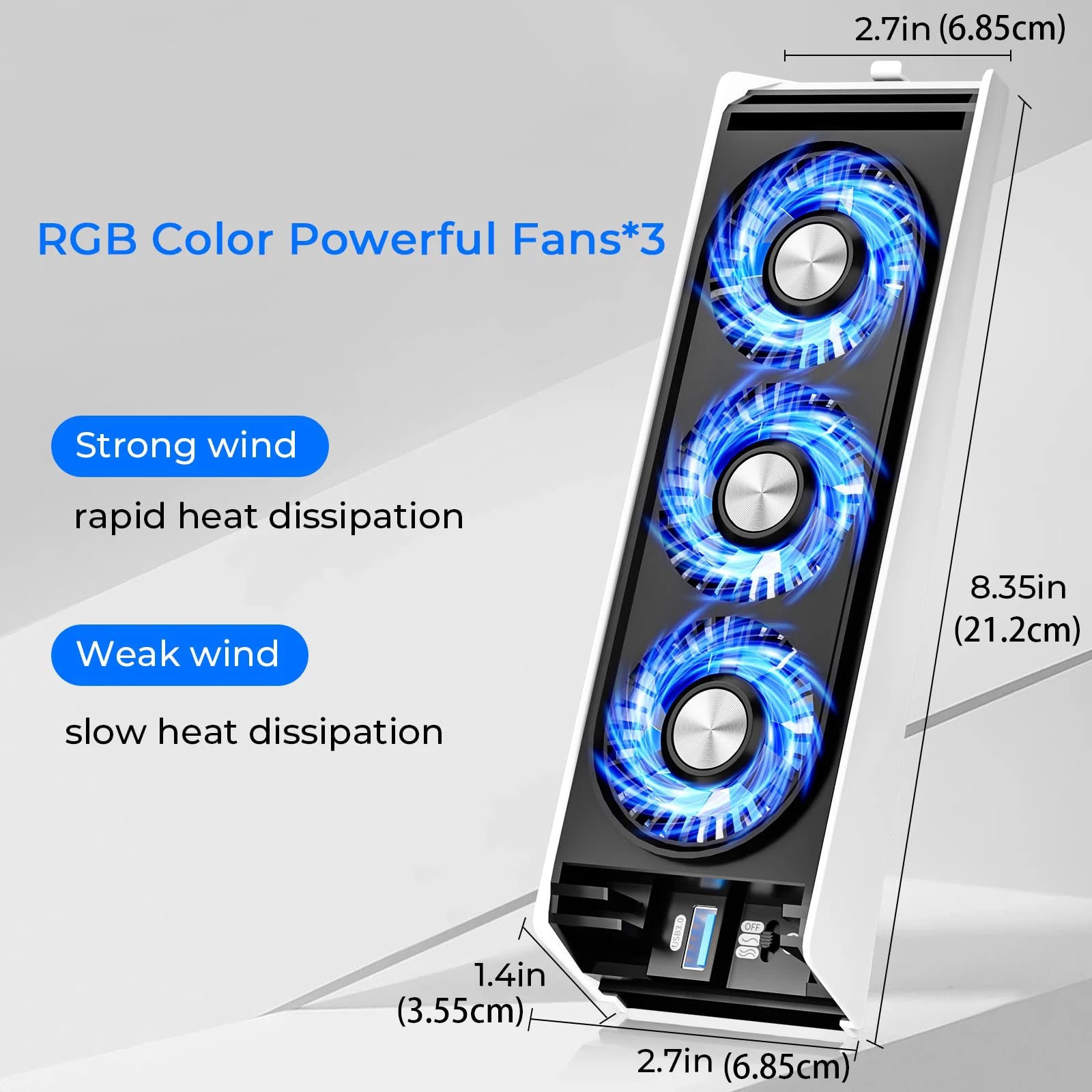 Ventola PS5 dettaglio LED