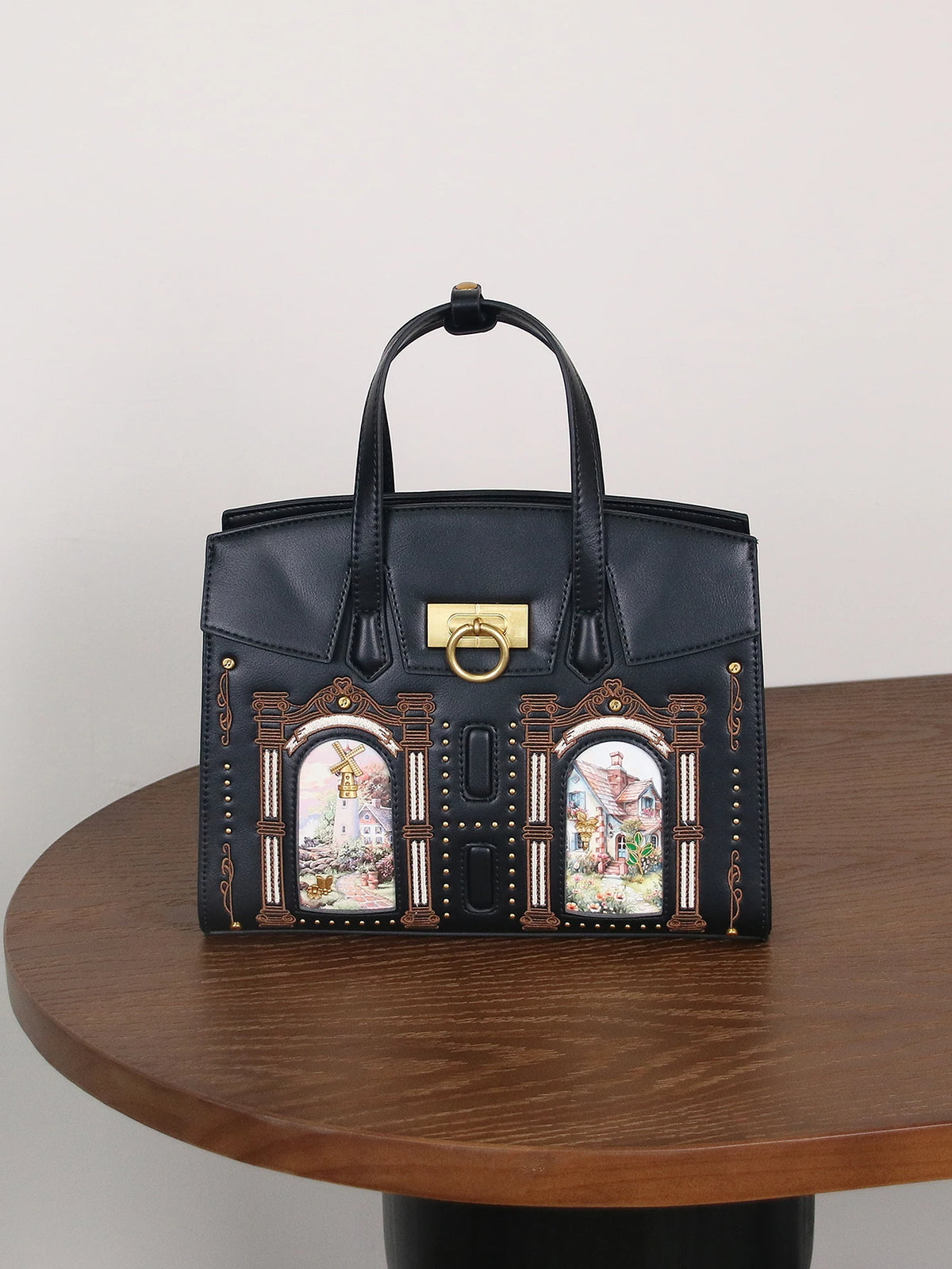 Borsa a Mano da Donna di Lusso Minority Design 2026, Grande Capacità, Ricamo Retrò, Stampa Fantasia, Borsa a Tracolla Portatile Elegante per Pendolari
