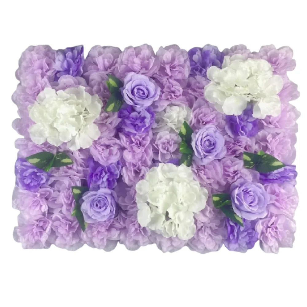 Handmade Artificial Flower Wall Panels Realistic Romantic Wedding Wall Backdrop Easy To Install 60X40cm Plastic 3D Floral Wall
