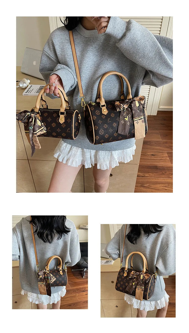 Borsa a Spalla Stile Boston 2026 Nuova Collezione Donna, Stampa Sensuale, Versatile, Borsa a Tracolla Singola a Cuscino, Design in Piccole Serie, Borsa a Mano