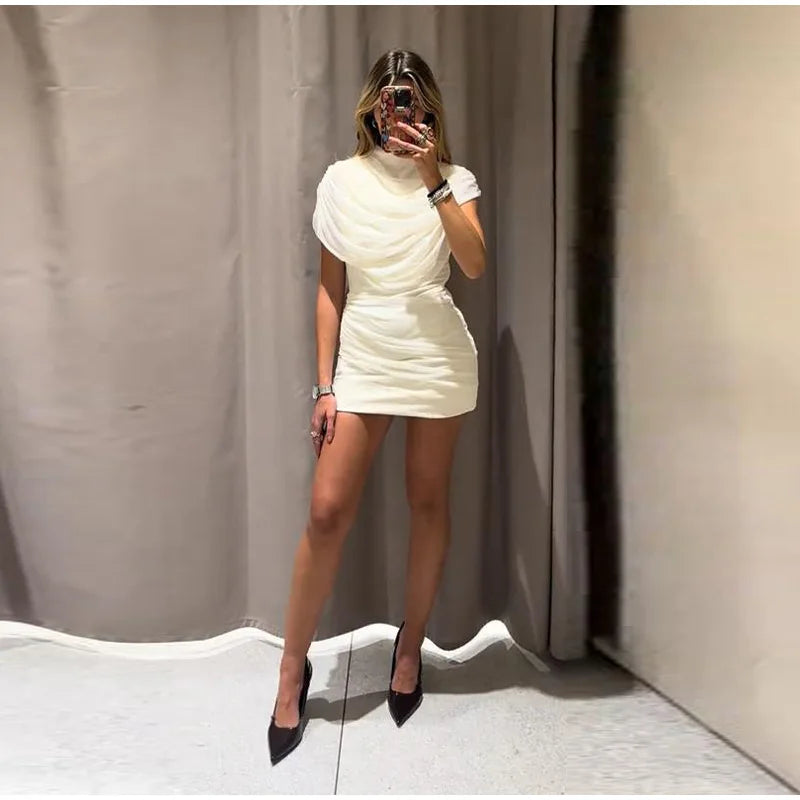 Sexy profondo scollo a V patchwork di pizzo con paillettes abito lungo da donna sottile senza maniche backless hip pacchetto abiti 2026 primavera abito da festa della signora