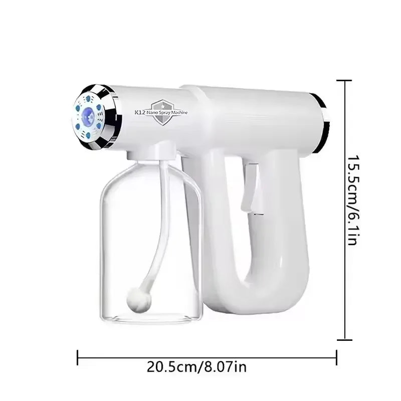 Shark Blue Light Spray Gun Wireless Nano Hair Gel Sprayer for Barber Households or Public Place Portable Disinfector