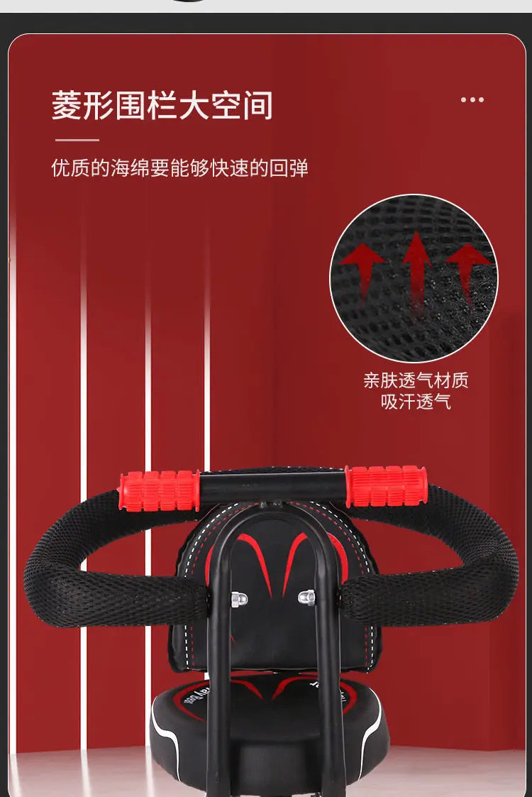 Electric Scooter Child Seat Adjustable Shock Seat Electric Vehicle Child Seat with Seat Belts Armrest and Foot Pedal Detachable
