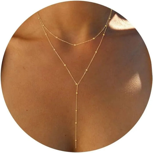 Collana Girocollo Dorata a Perline
