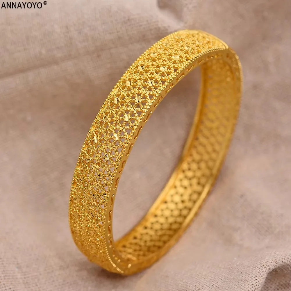 Bracciali color oro di Dubai per donne, bracciale etiope da sposa di Dubai, bracciale africano, gioielli arabi, bracciale con ciondoli dorati