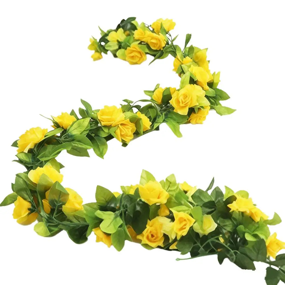 230cm Artificial Flowers Plants Rose Christmas Garland for Wedding Home indoor Outdoor Wall Decoration Garden Diy Birthday Party