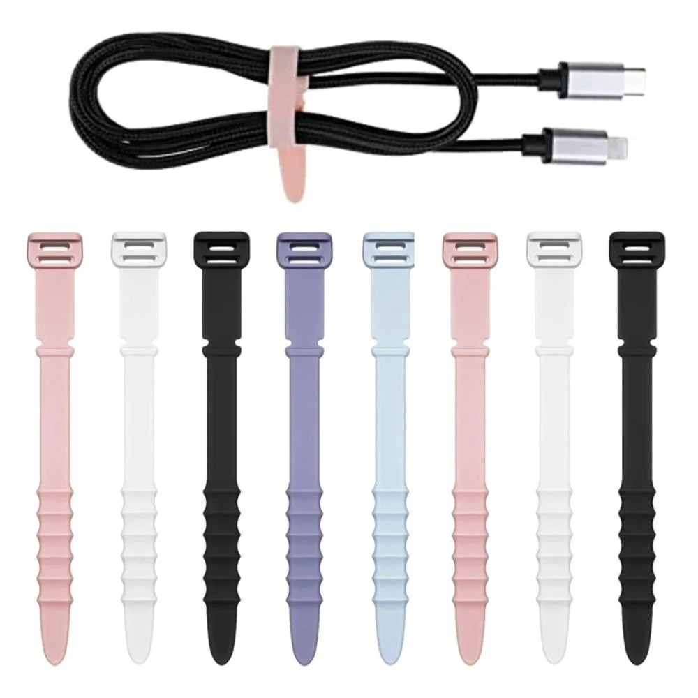 Set 5 Clip Organizer Cavi in Silicone