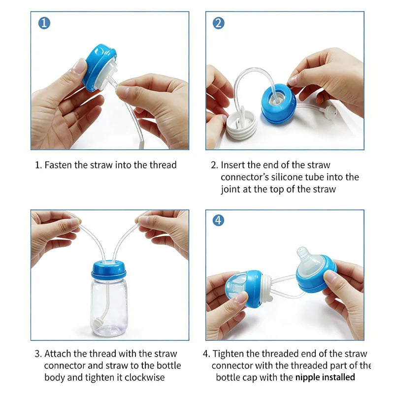 240ML 3M+ Hands-Free PP Baby Bottles,Milk Storage Bottle,Pacifier,Multi-Function Anti-Drop Gravity Ball Feeding Bottle, Bpa Free