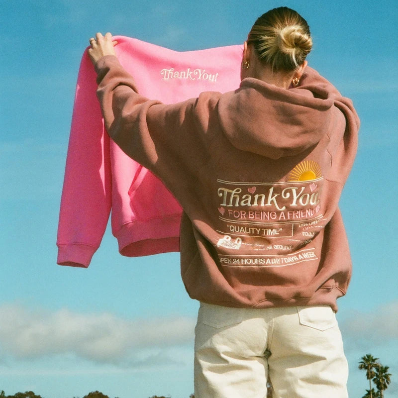 Felpe con Cappuccio Y2k per Donne, con Ricamo Grafico e Lettere, Oversize a Maniche Lunghe, Stile Coquette, Abbigliamento Estetico Preppy per Ragazze Adolescenti