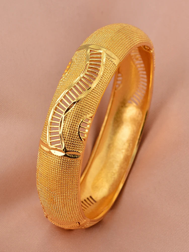 Bracciali color oro di Dubai per donne, bracciale etiope da sposa di Dubai, bracciale africano, gioielli arabi, bracciale con ciondoli dorati
