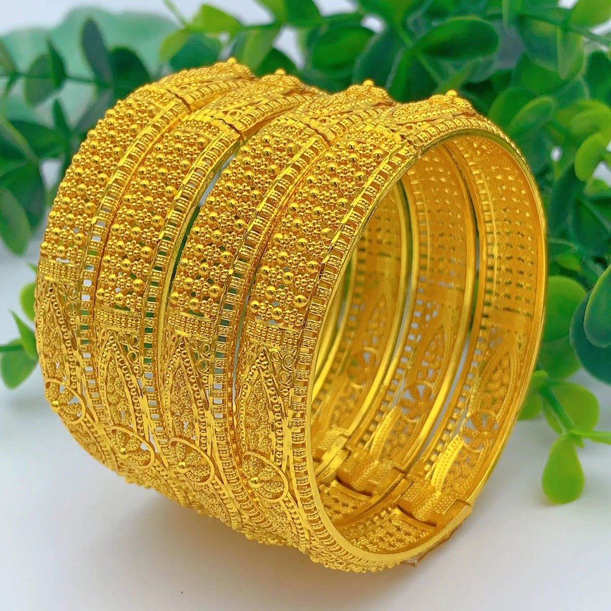Bracciale di lusso in oro 24 carati di Dubai per donna, gioielli africani, bracciali indiani da matrimonio, bracciali cavi, regali per feste